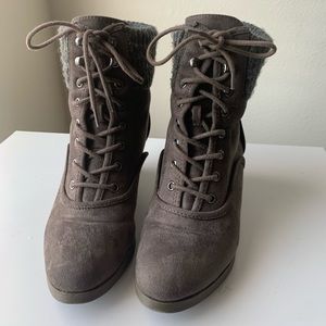 Gray boots